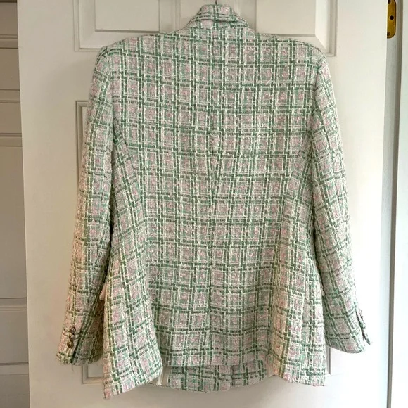 SOLD 💟 ZARA Double-breasted Textured Weave Size Large - Picture 8 of 16